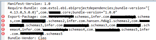 Cleo Clarify XML Schema Package Manifest